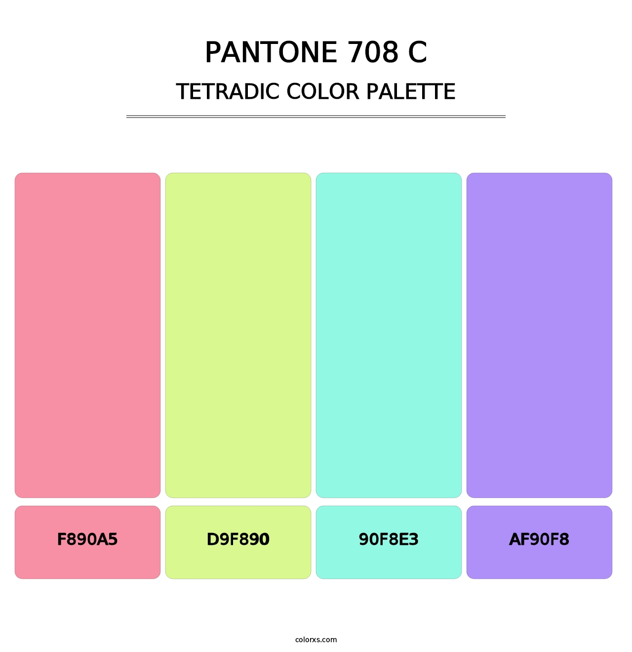 PANTONE 708 C - Tetradic Color Palette