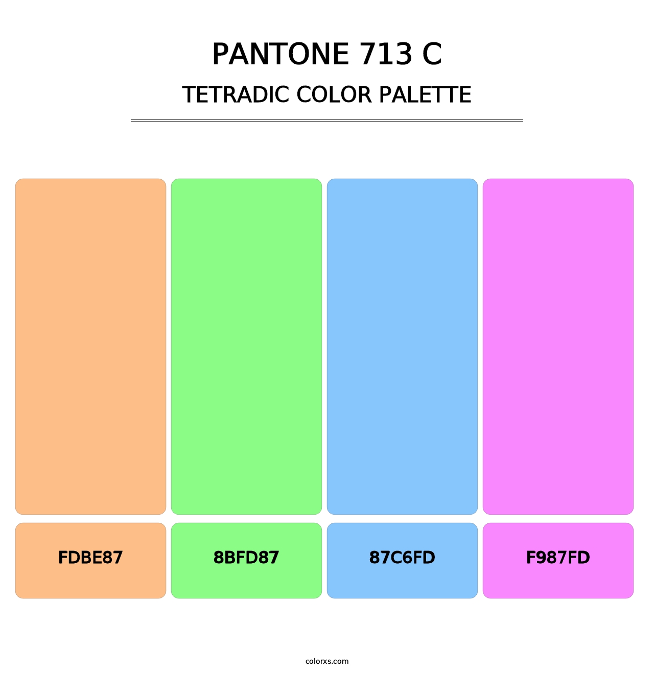 PANTONE 713 C - Tetradic Color Palette