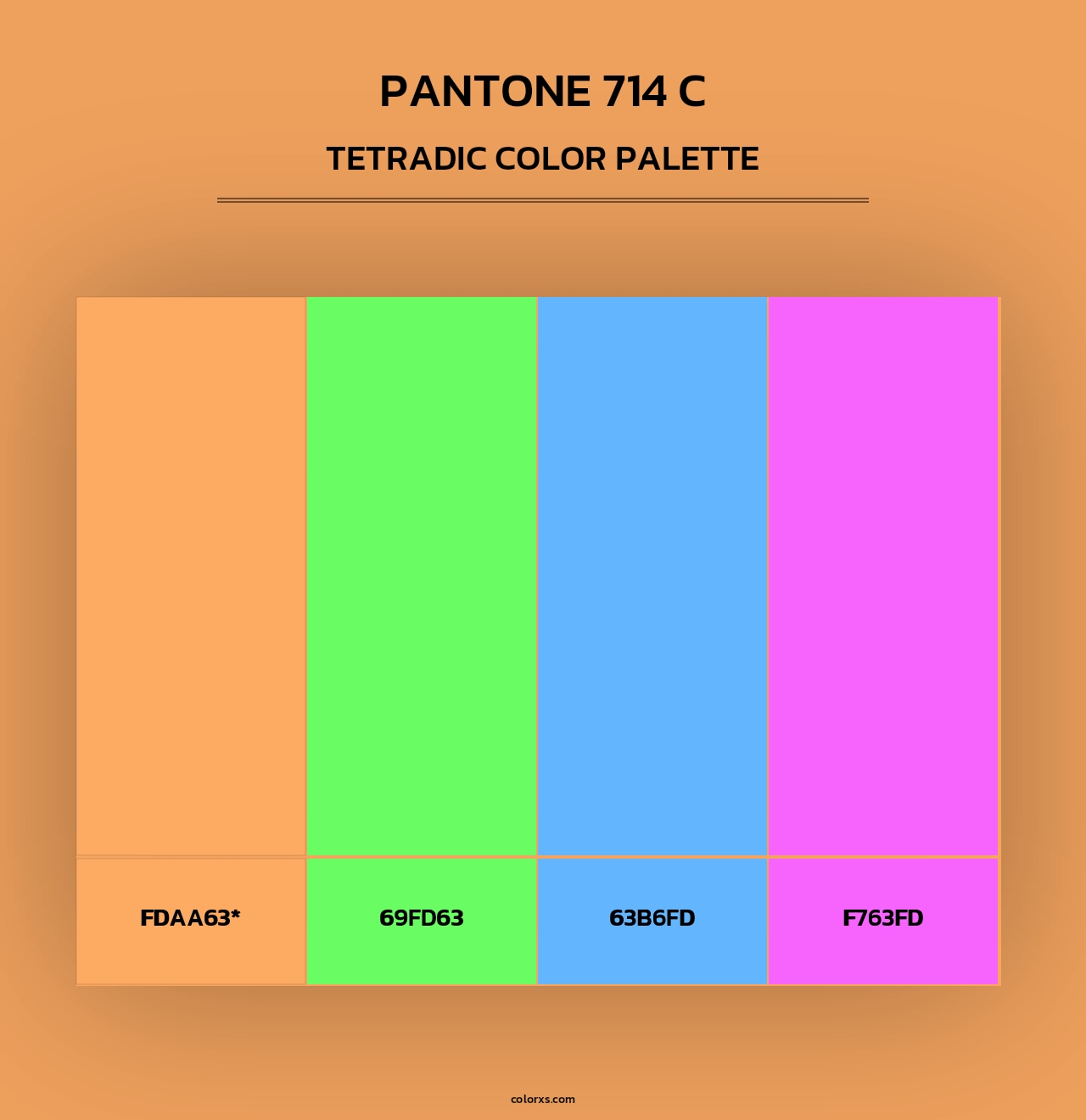 PANTONE 714 C - Tetradic Color Palette