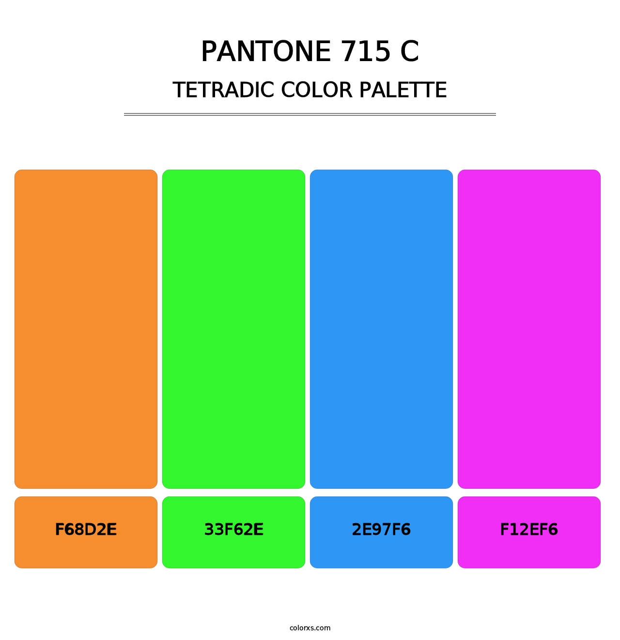 PANTONE 715 C - Tetradic Color Palette