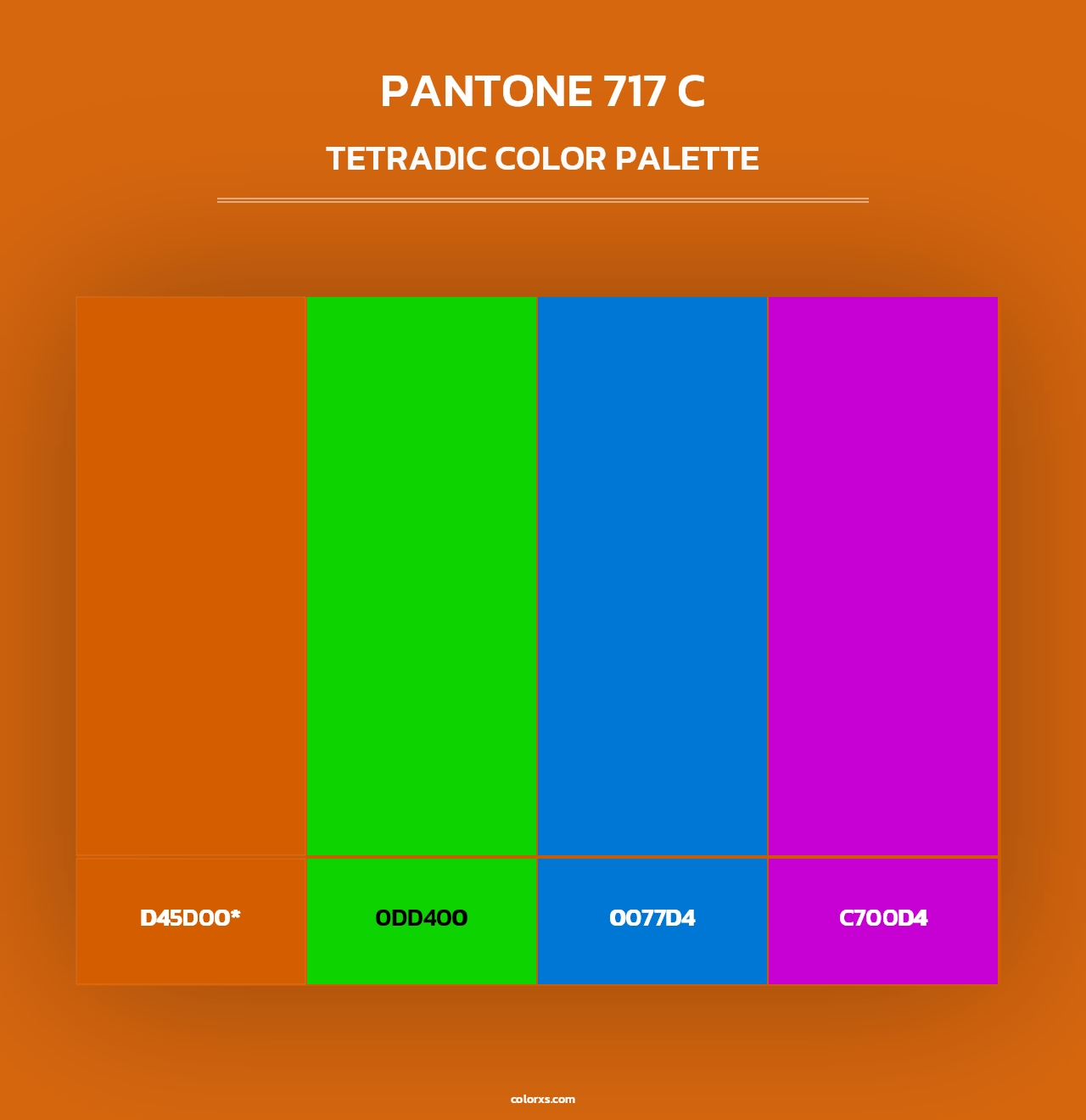 PANTONE 717 C - Tetradic Color Palette
