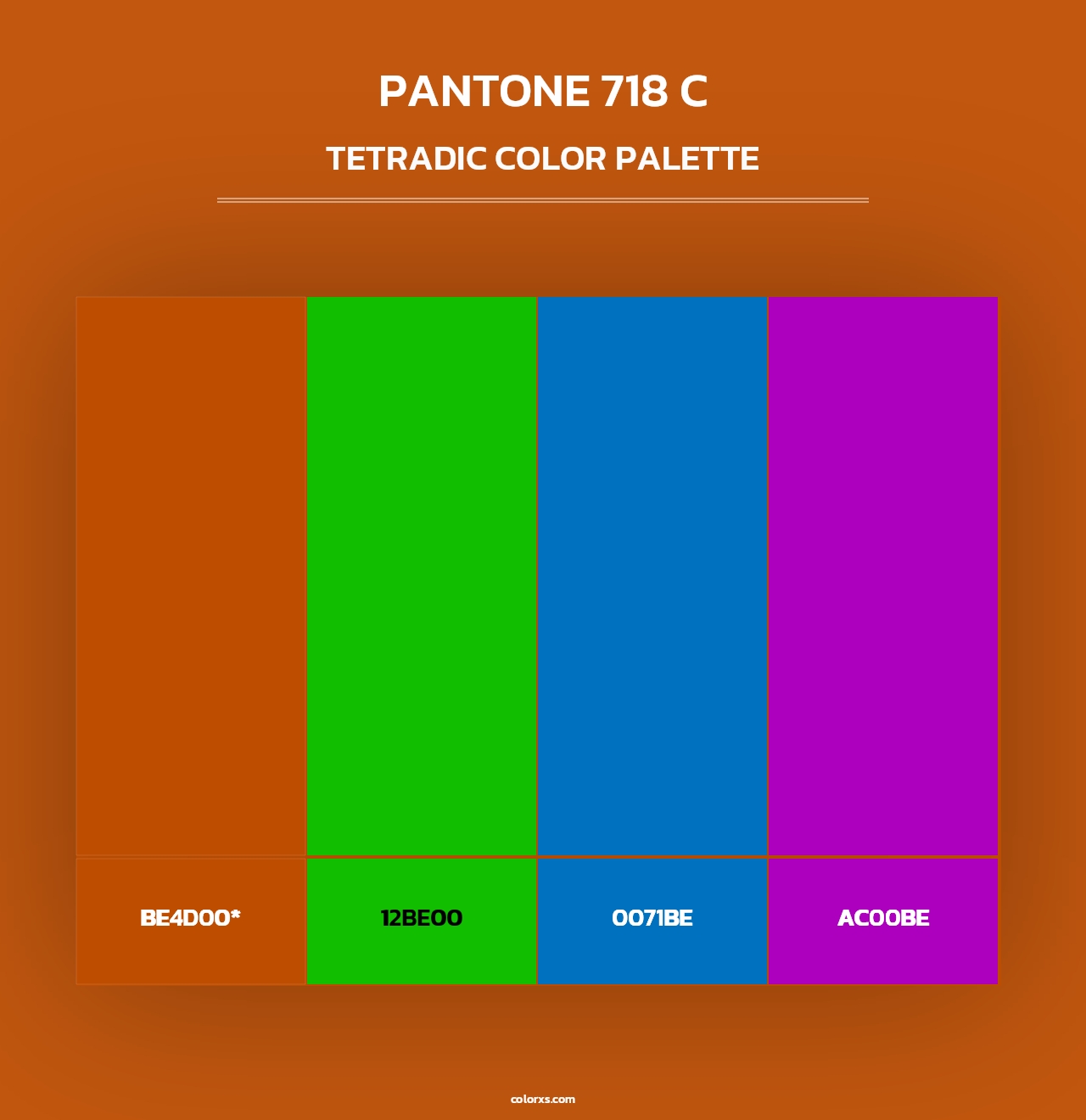 PANTONE 718 C - Tetradic Color Palette