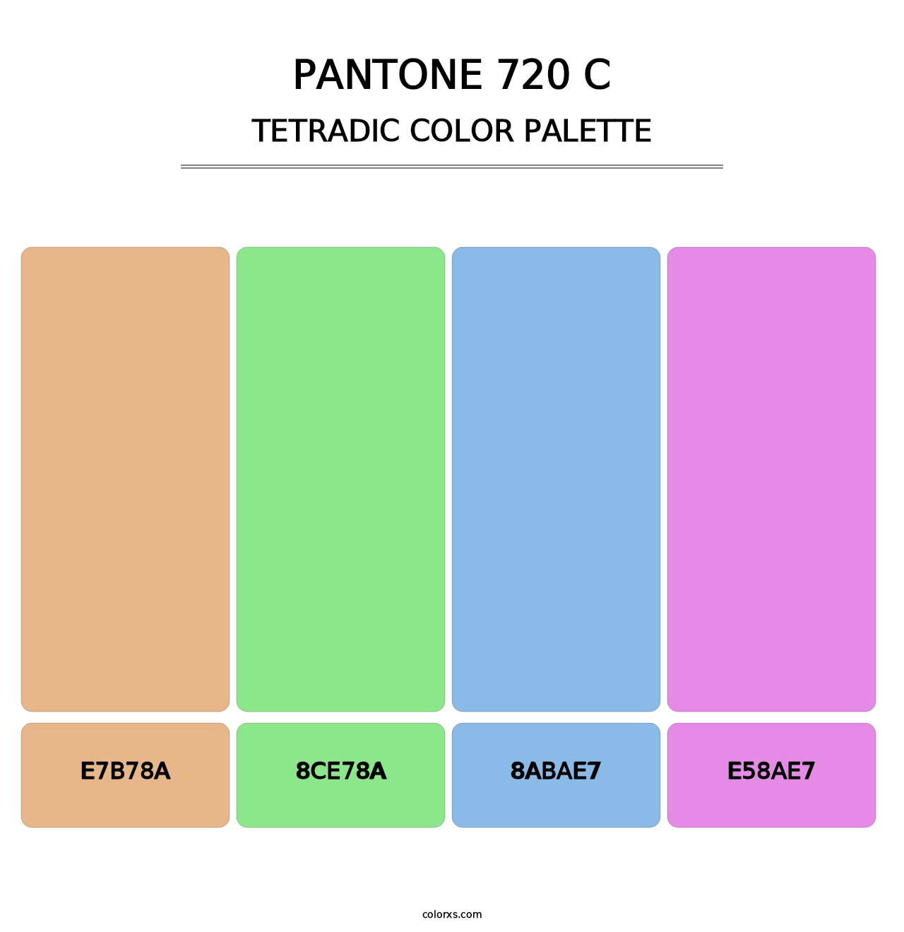 PANTONE 720 C - Tetradic Color Palette