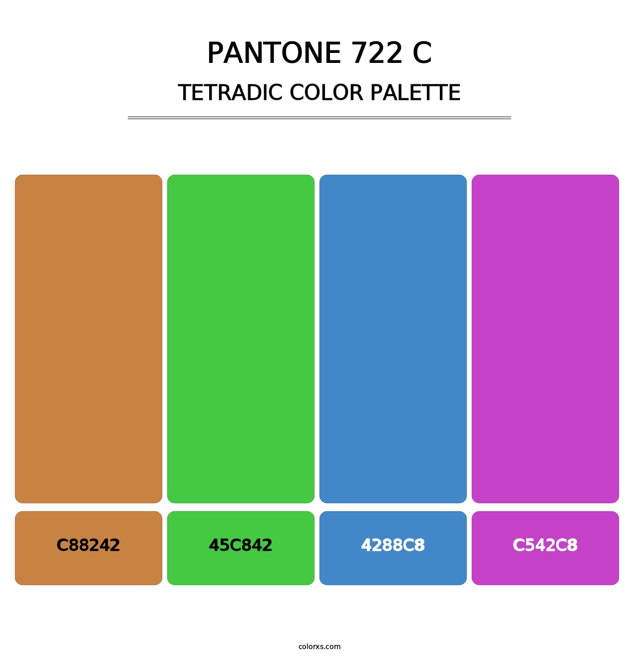 PANTONE 722 C - Tetradic Color Palette