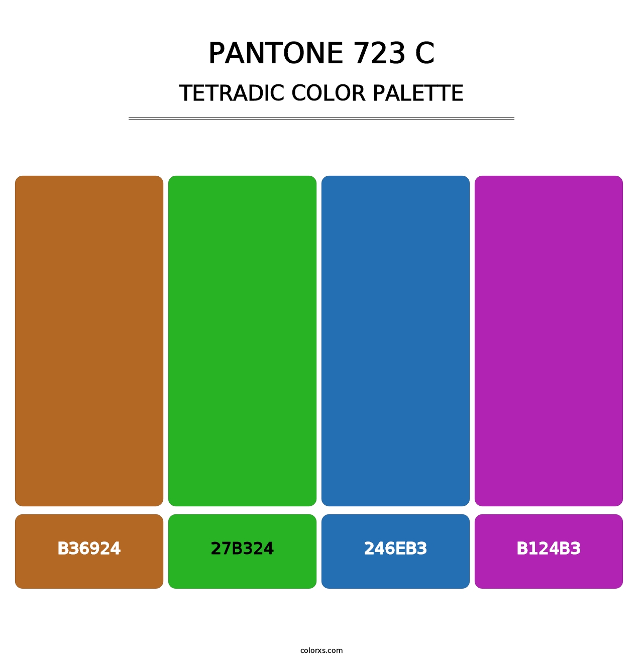 PANTONE 723 C - Tetradic Color Palette