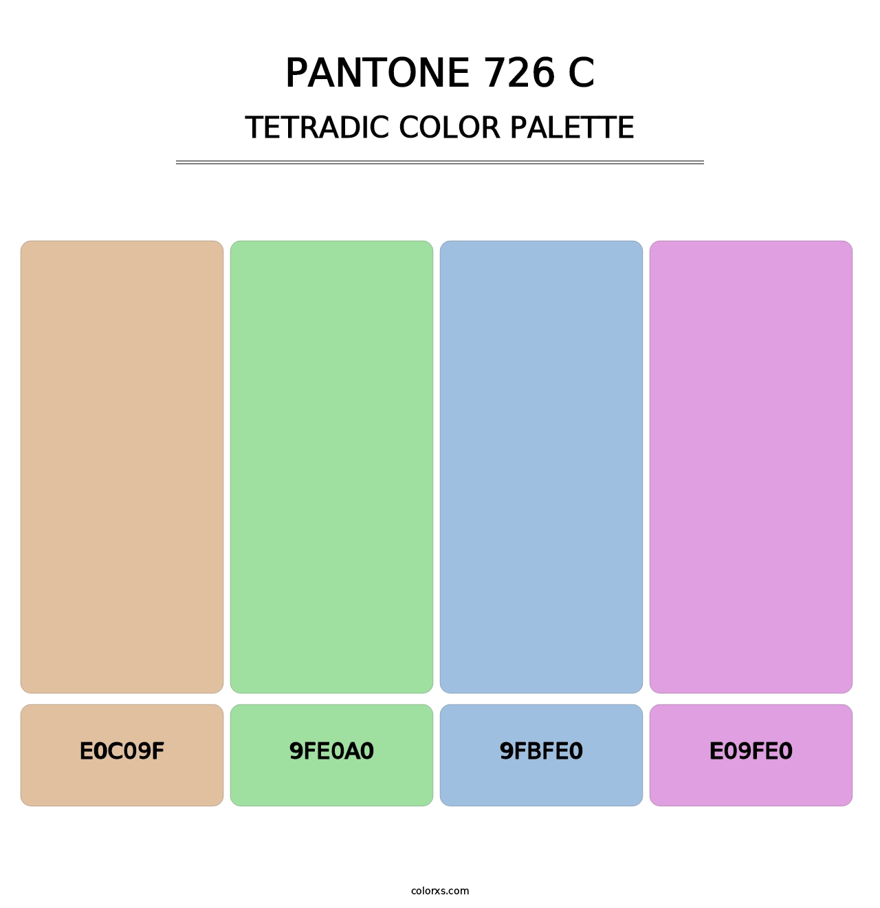PANTONE 726 C - Tetradic Color Palette