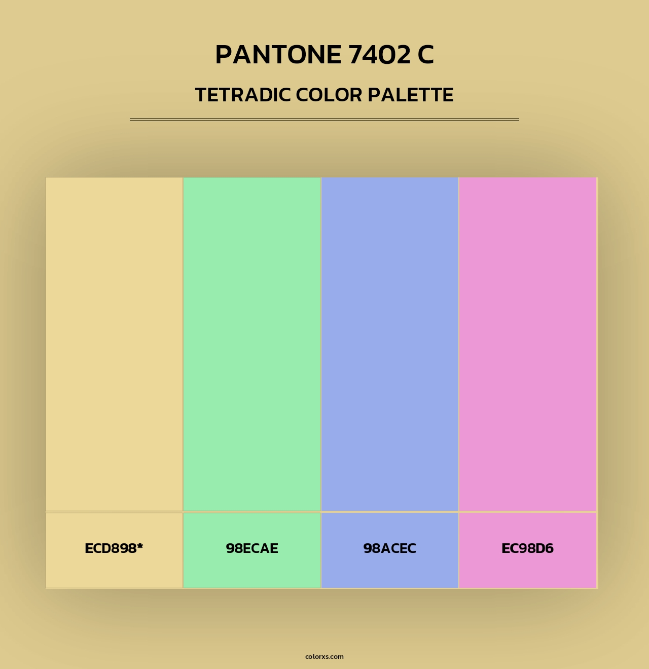 PANTONE 7402 C - Tetradic Color Palette
