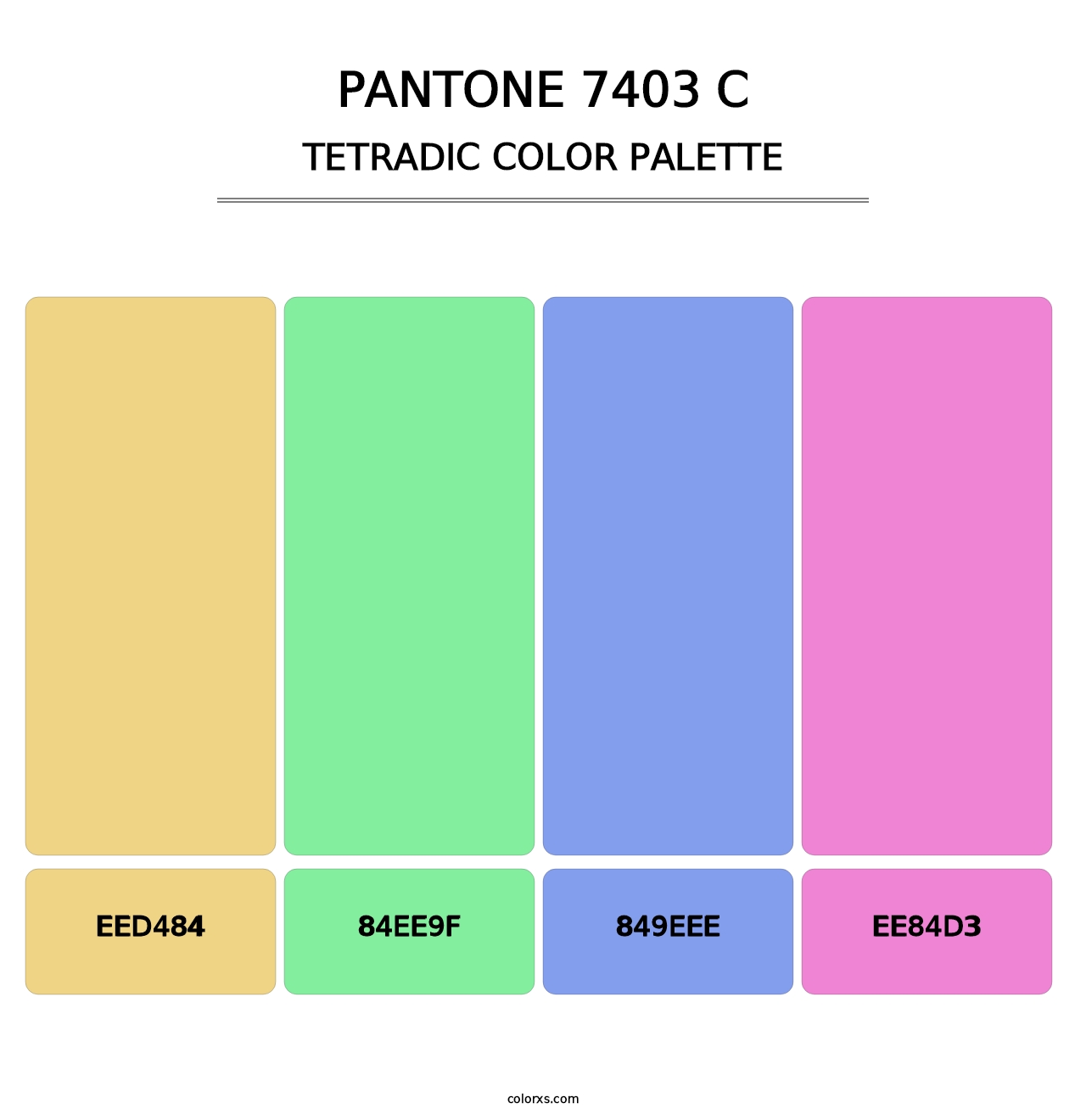 PANTONE 7403 C - Tetradic Color Palette