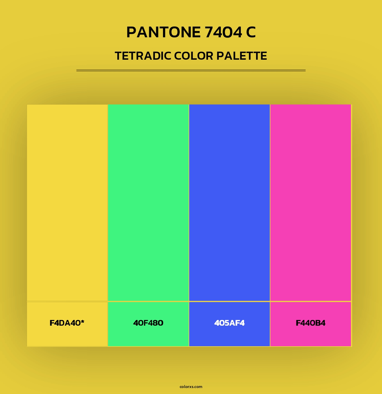 PANTONE 7404 C - Tetradic Color Palette
