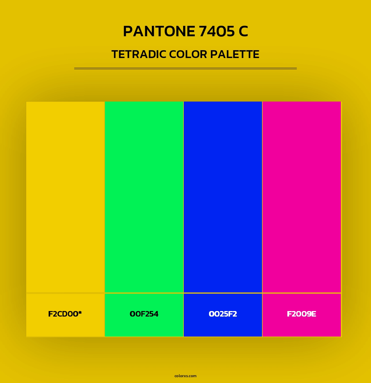 PANTONE 7405 C - Tetradic Color Palette