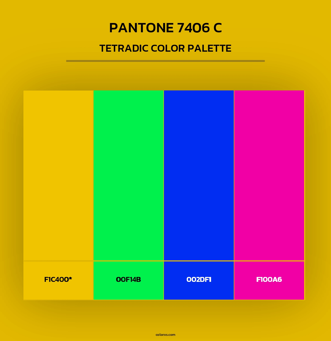 PANTONE 7406 C - Tetradic Color Palette