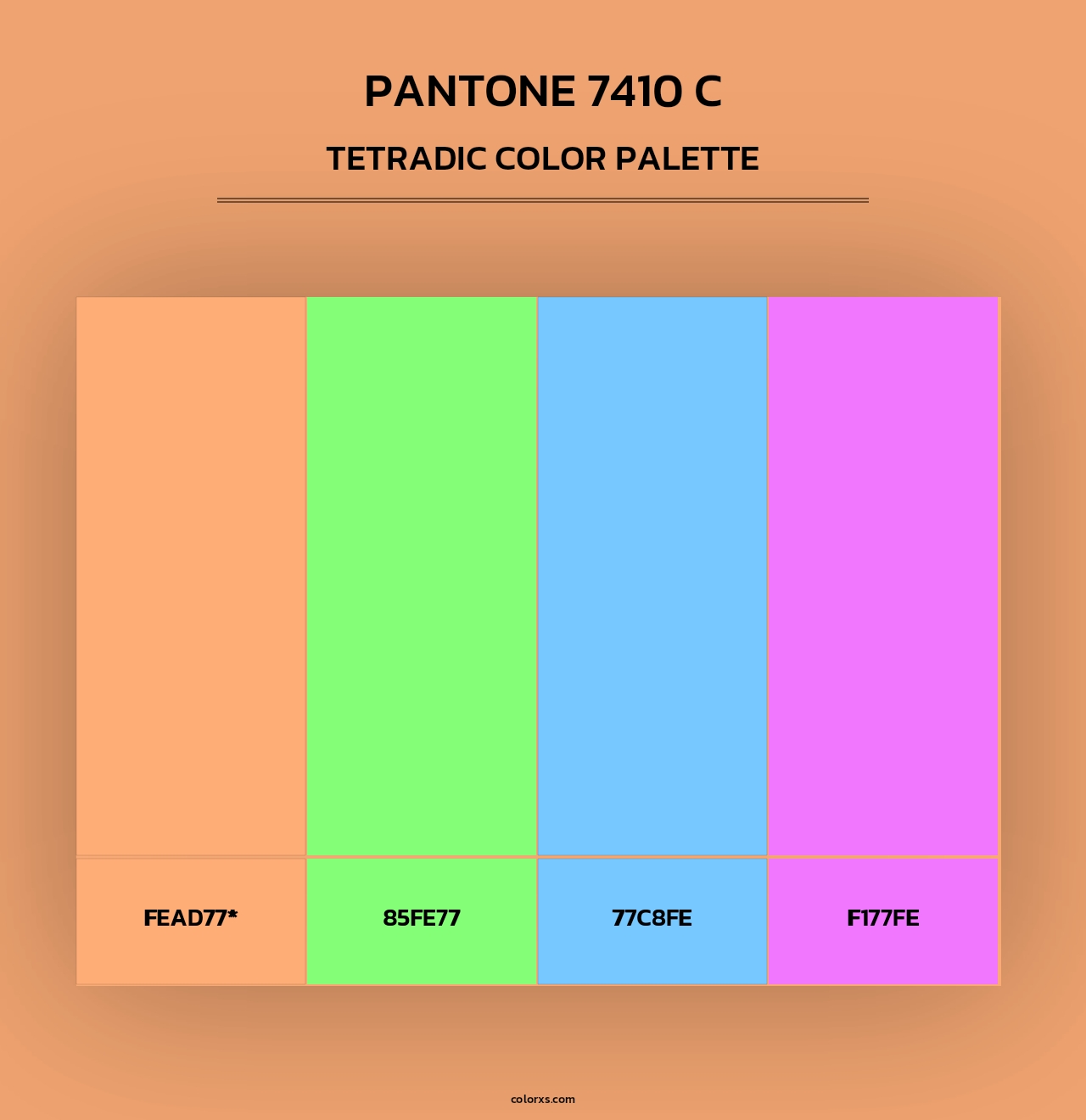 PANTONE 7410 C - Tetradic Color Palette