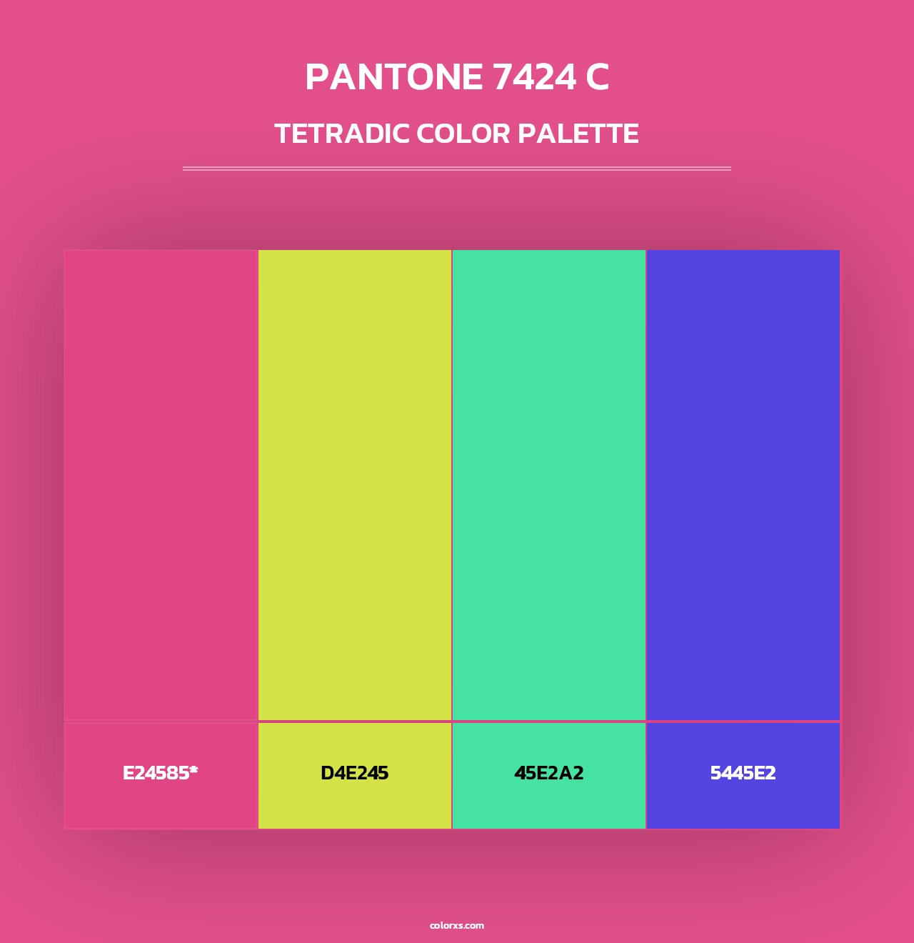PANTONE 7424 C - Tetradic Color Palette