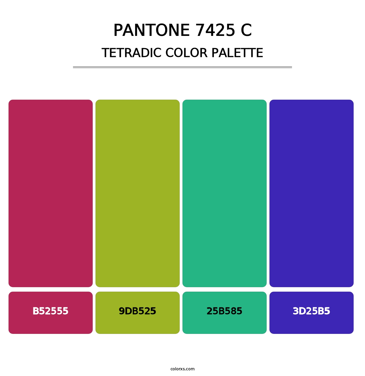 PANTONE 7425 C - Tetradic Color Palette