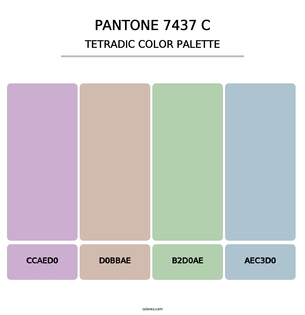 PANTONE 7437 C - Tetradic Color Palette