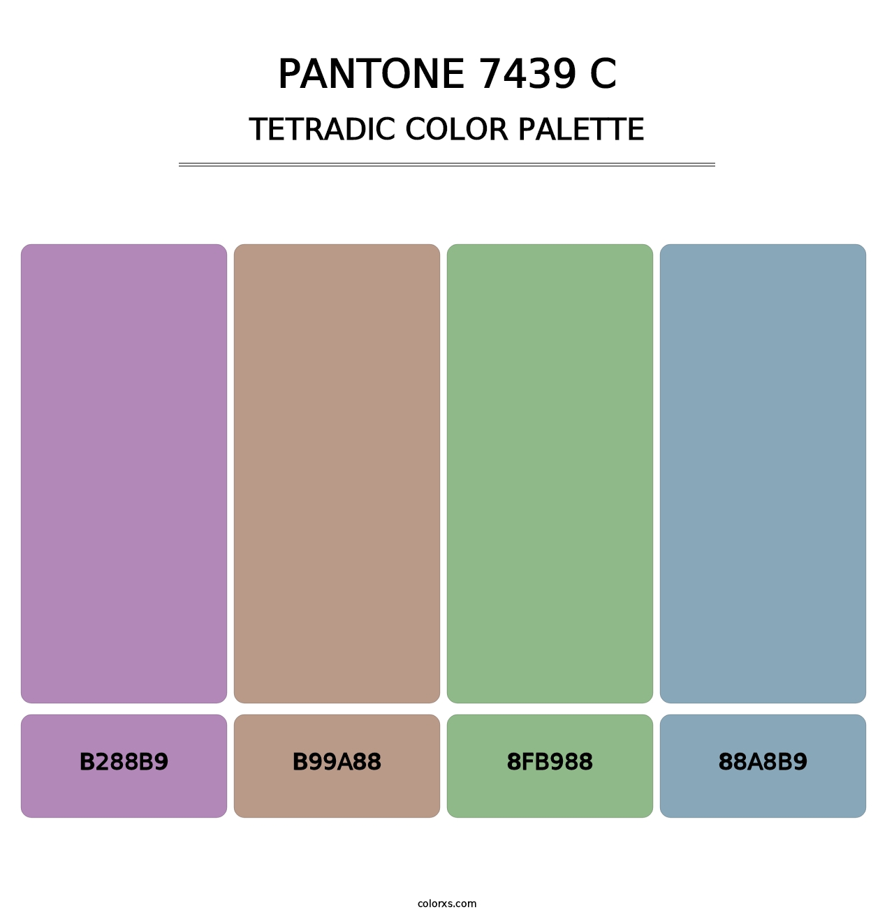 PANTONE 7439 C - Tetradic Color Palette