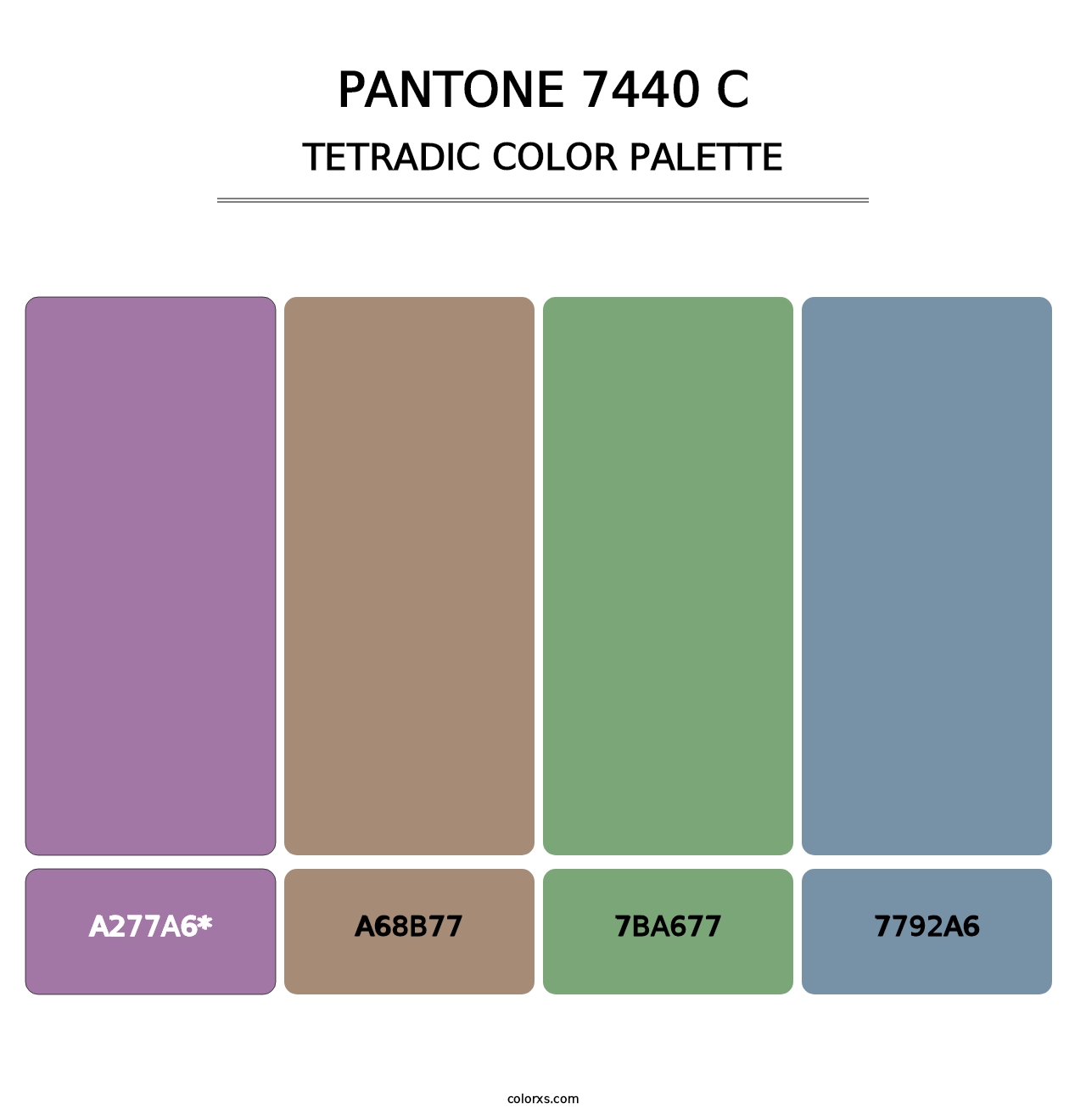 PANTONE 7440 C - Tetradic Color Palette