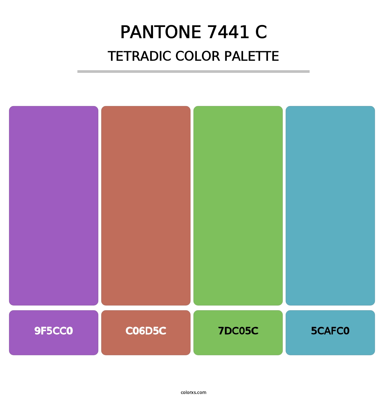 PANTONE 7441 C - Tetradic Color Palette