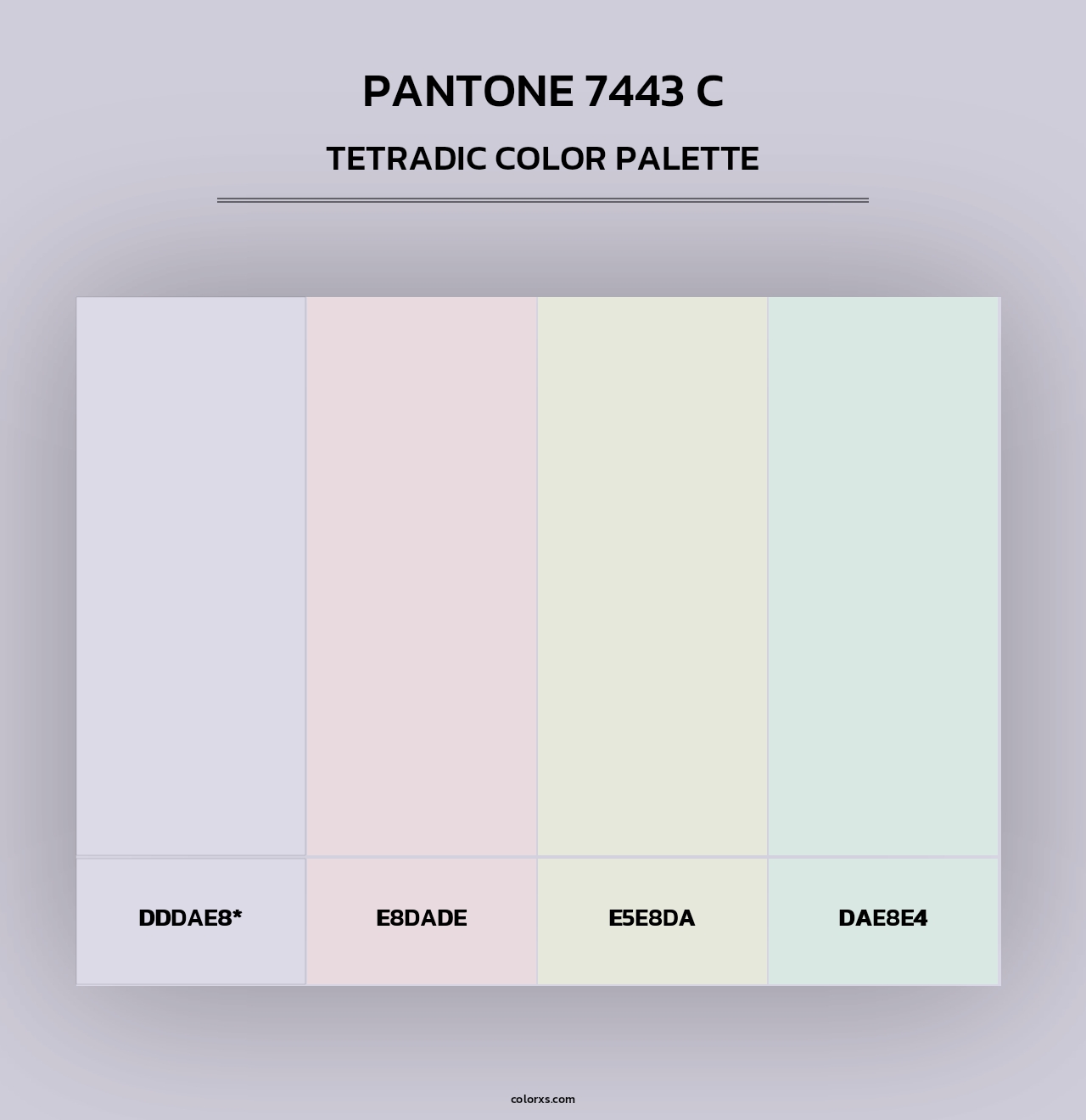 PANTONE 7443 C - Tetradic Color Palette
