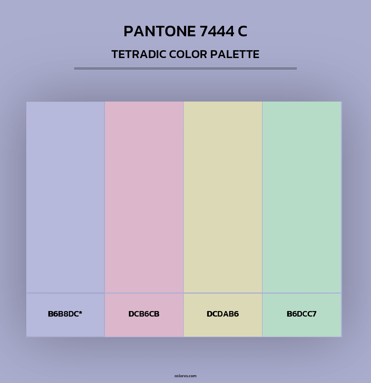 PANTONE 7444 C - Tetradic Color Palette