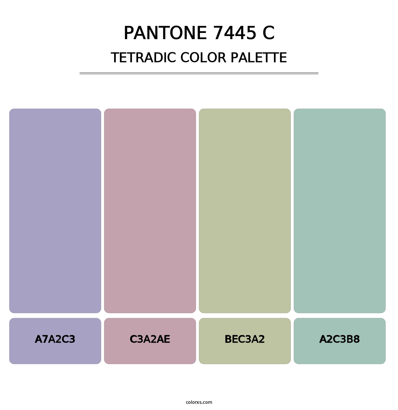 PANTONE 7445 C - Tetradic Color Palette