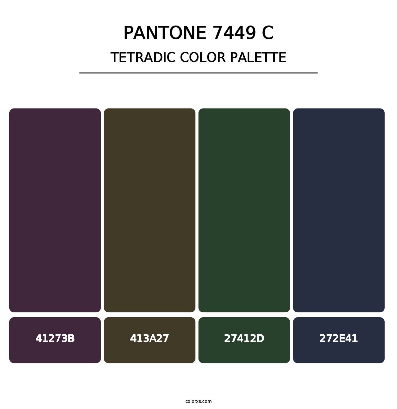 PANTONE 7449 C - Tetradic Color Palette