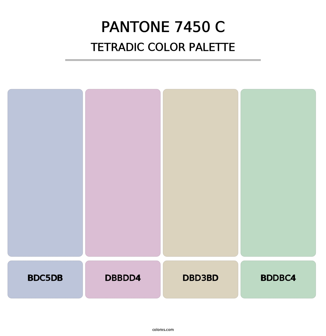 PANTONE 7450 C - Tetradic Color Palette
