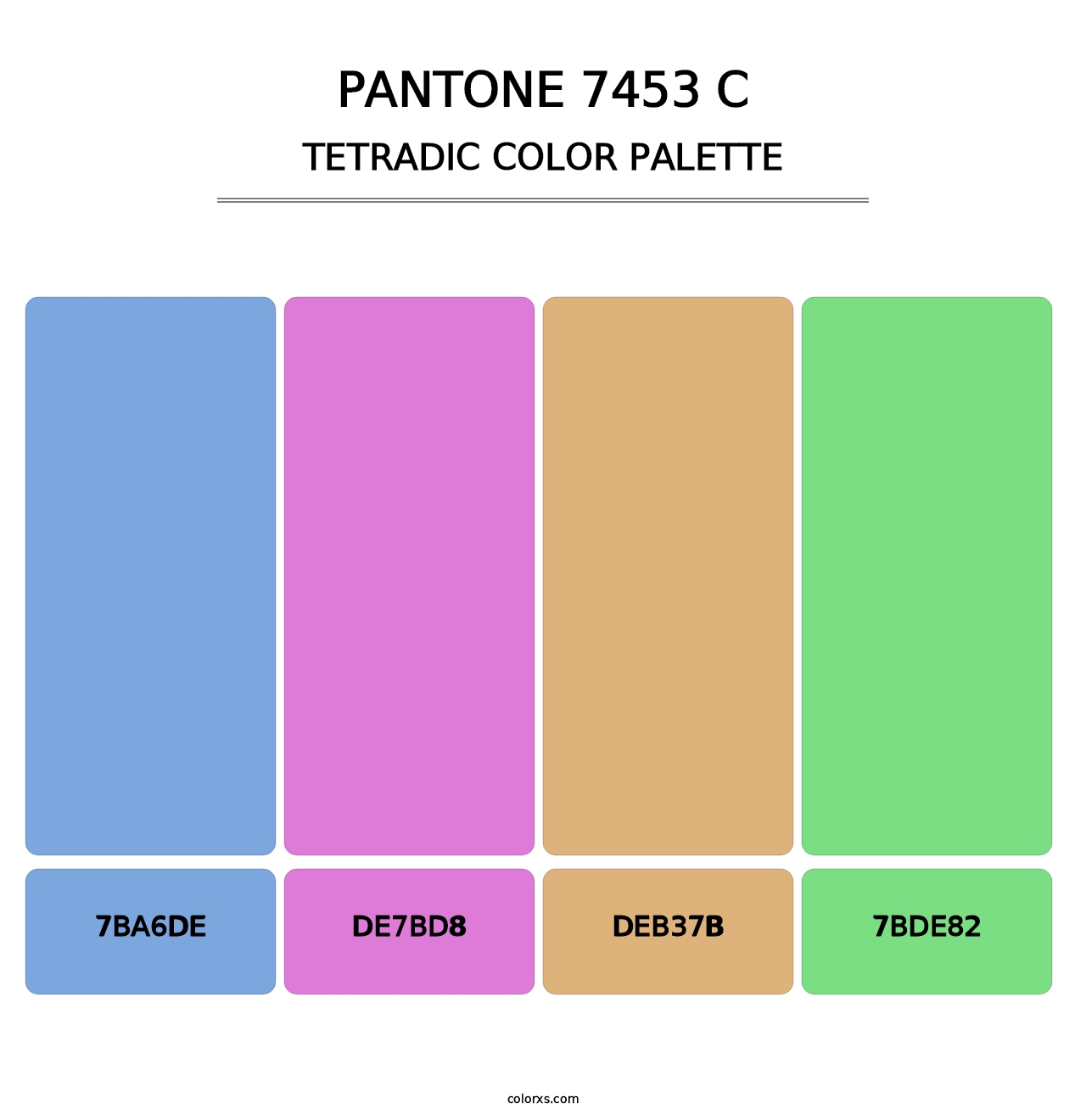 PANTONE 7453 C - Tetradic Color Palette