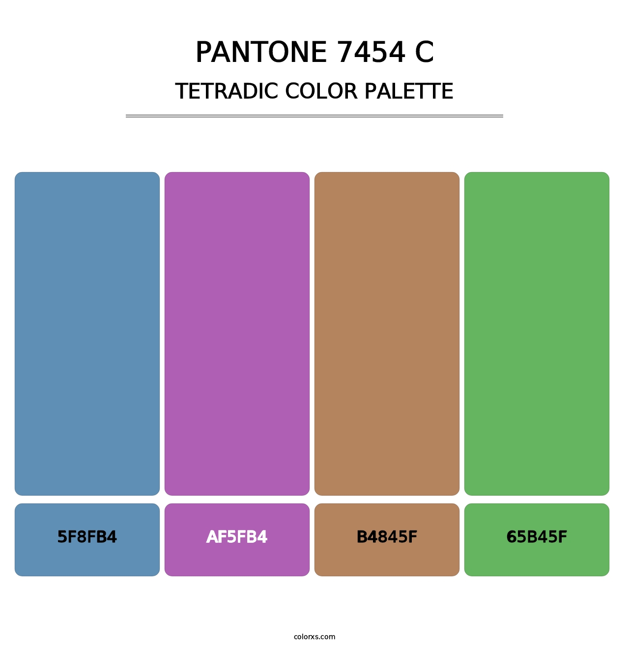 PANTONE 7454 C - Tetradic Color Palette