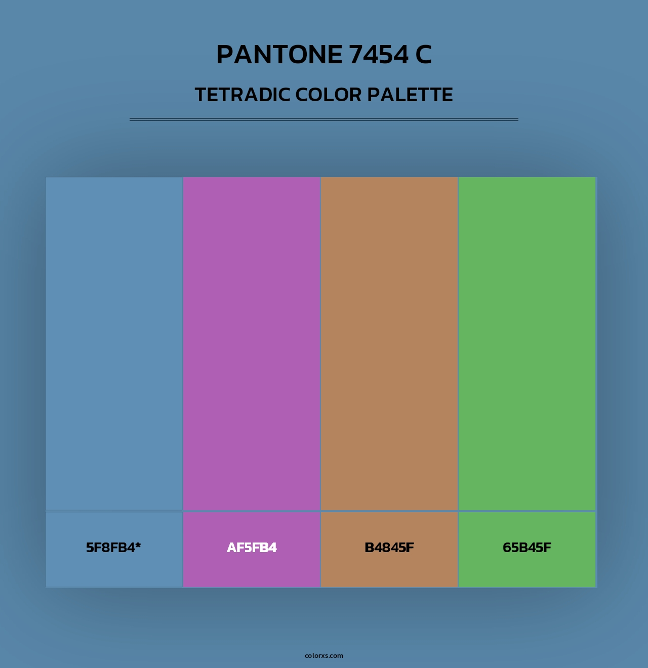 PANTONE 7454 C - Tetradic Color Palette