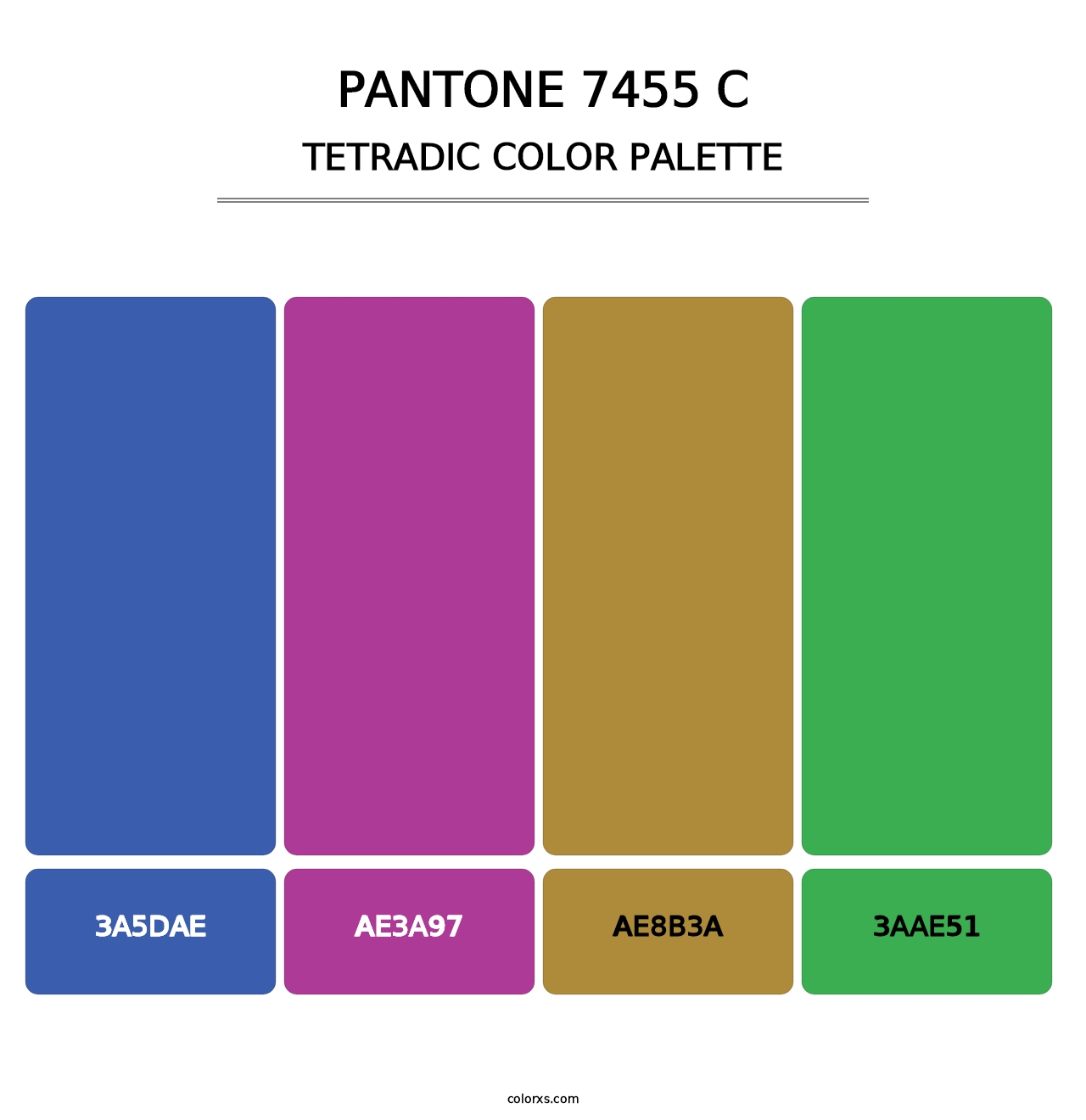 PANTONE 7455 C - Tetradic Color Palette