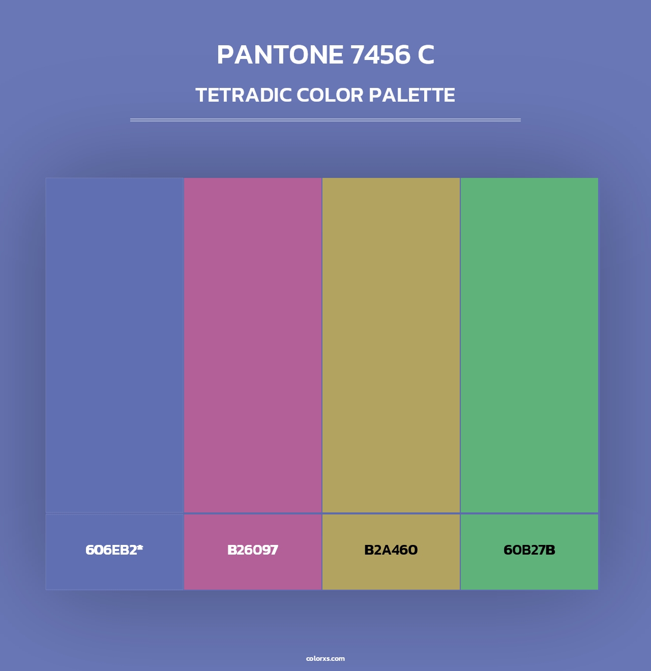 PANTONE 7456 C - Tetradic Color Palette