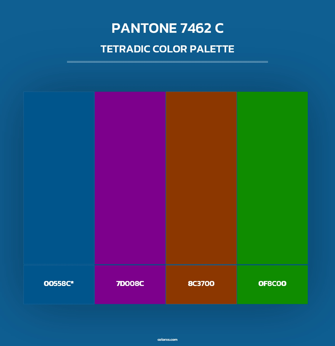 PANTONE 7462 C - Tetradic Color Palette
