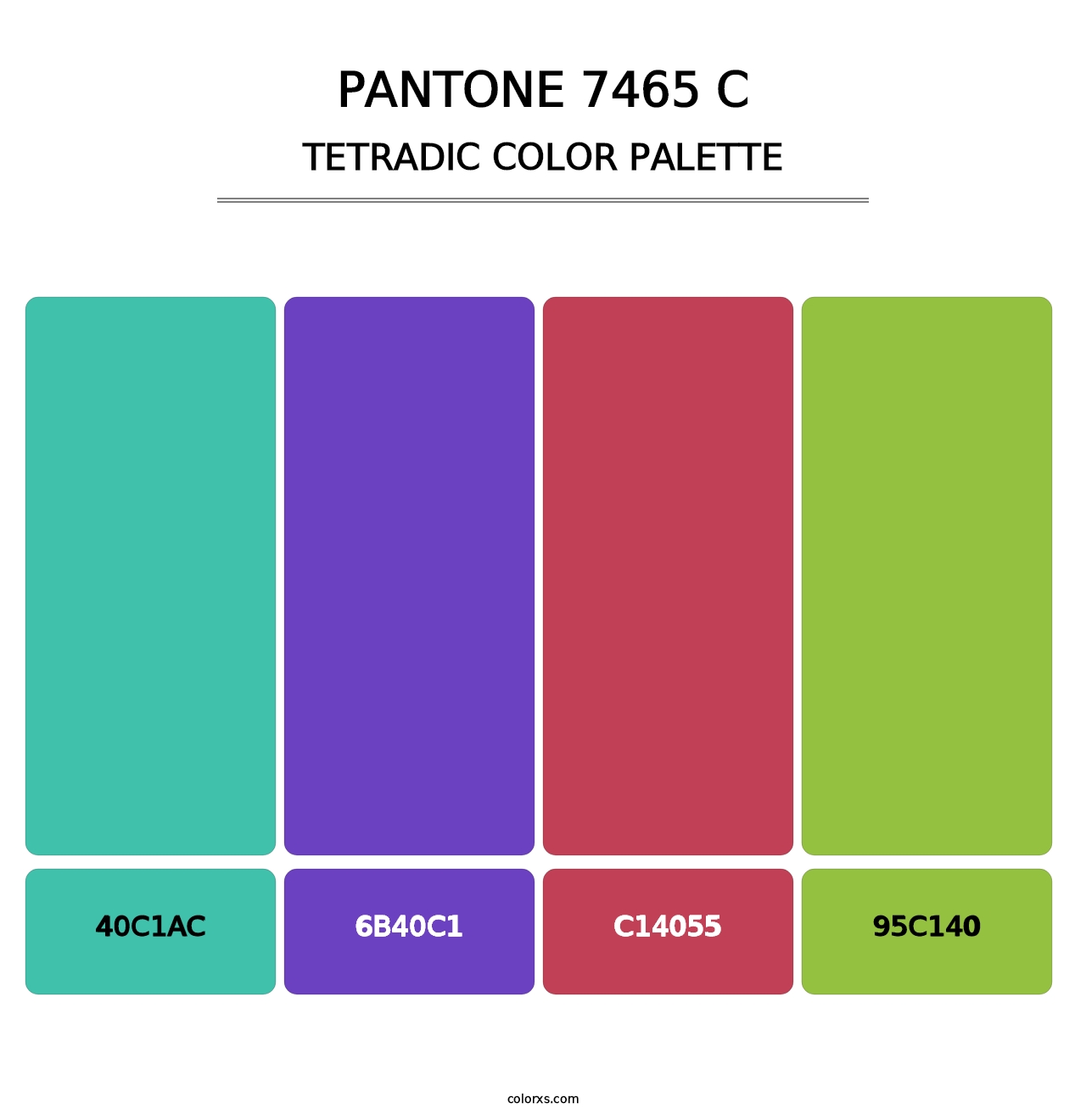 PANTONE 7465 C - Tetradic Color Palette