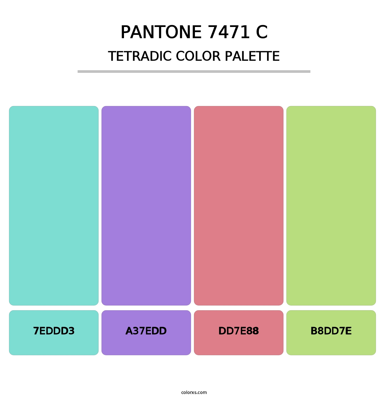 PANTONE 7471 C - Tetradic Color Palette