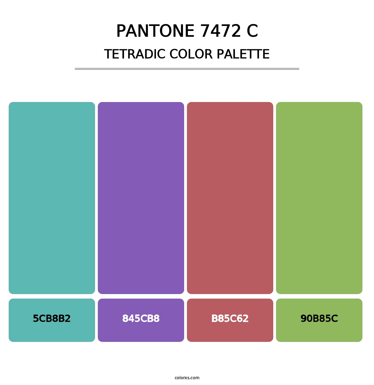 PANTONE 7472 C - Tetradic Color Palette