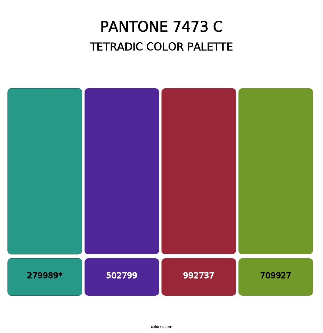 PANTONE 7473 C - Tetradic Color Palette