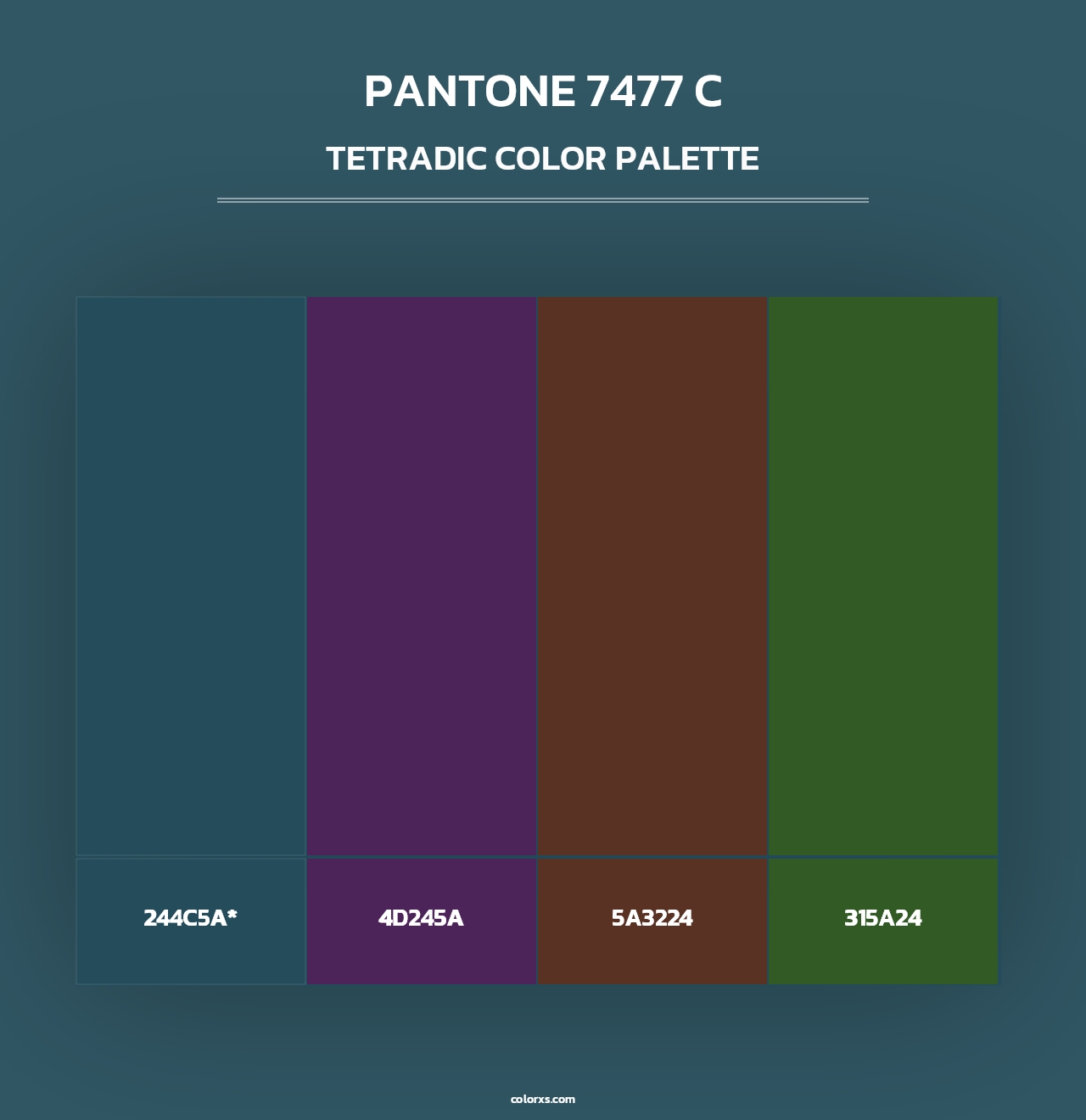 PANTONE 7477 C - Tetradic Color Palette