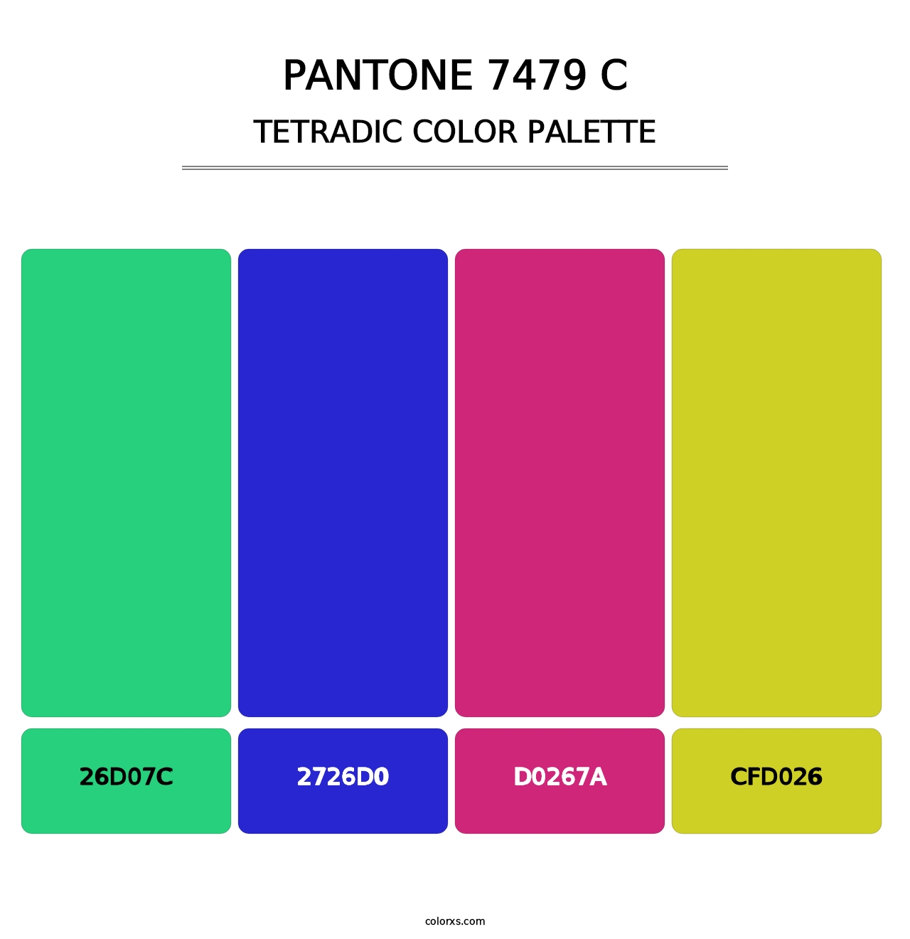 PANTONE 7479 C - Tetradic Color Palette