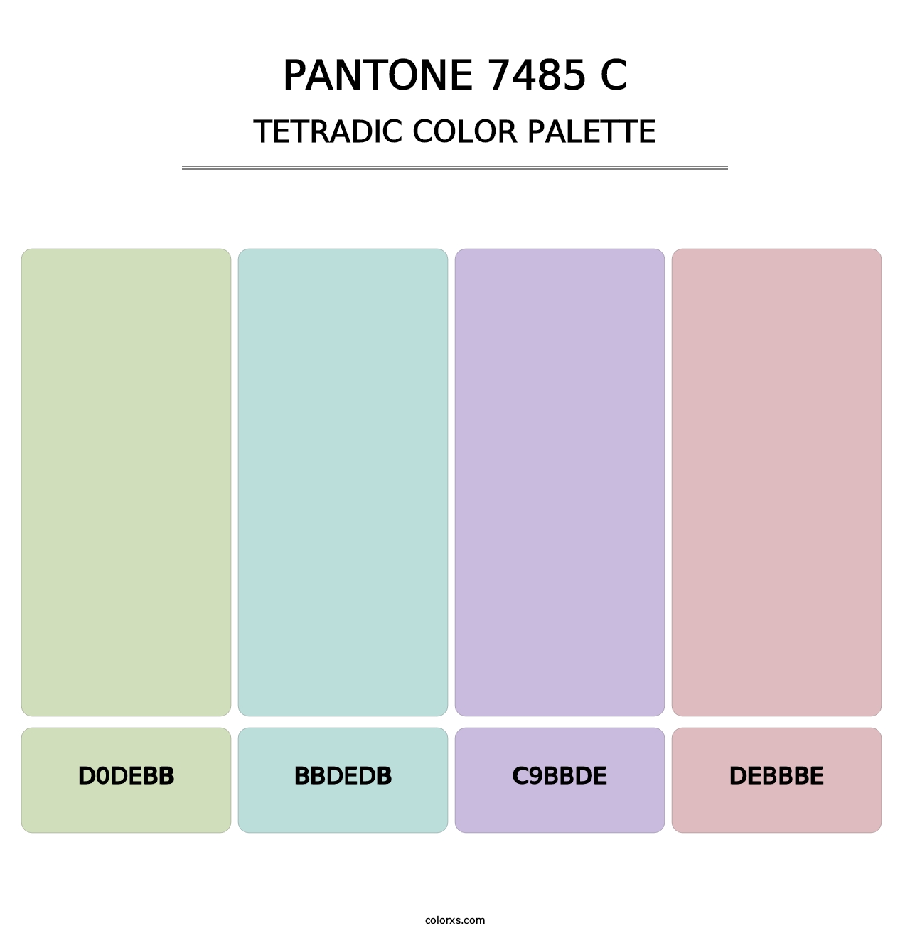 PANTONE 7485 C - Tetradic Color Palette