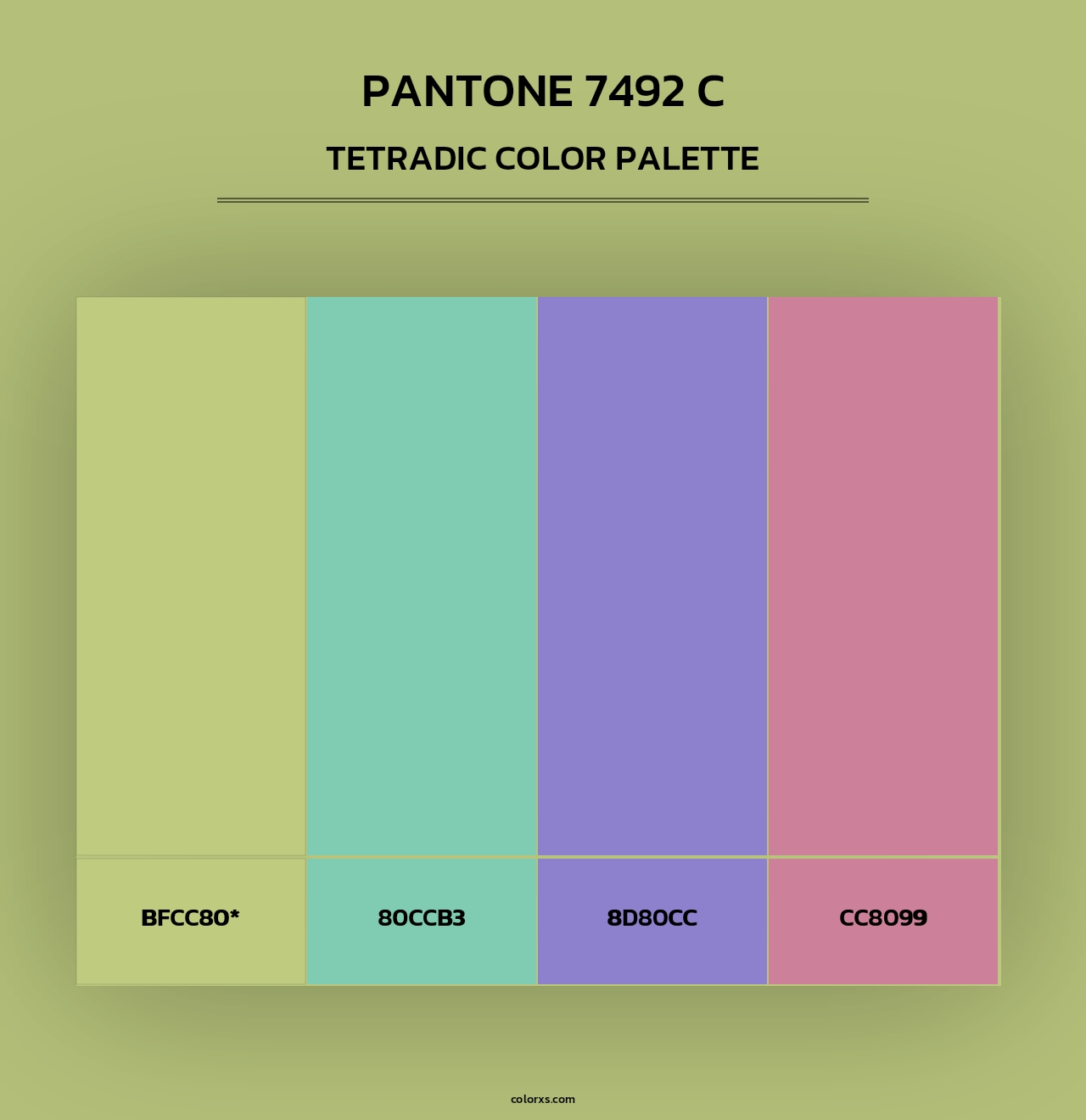 PANTONE 7492 C - Tetradic Color Palette
