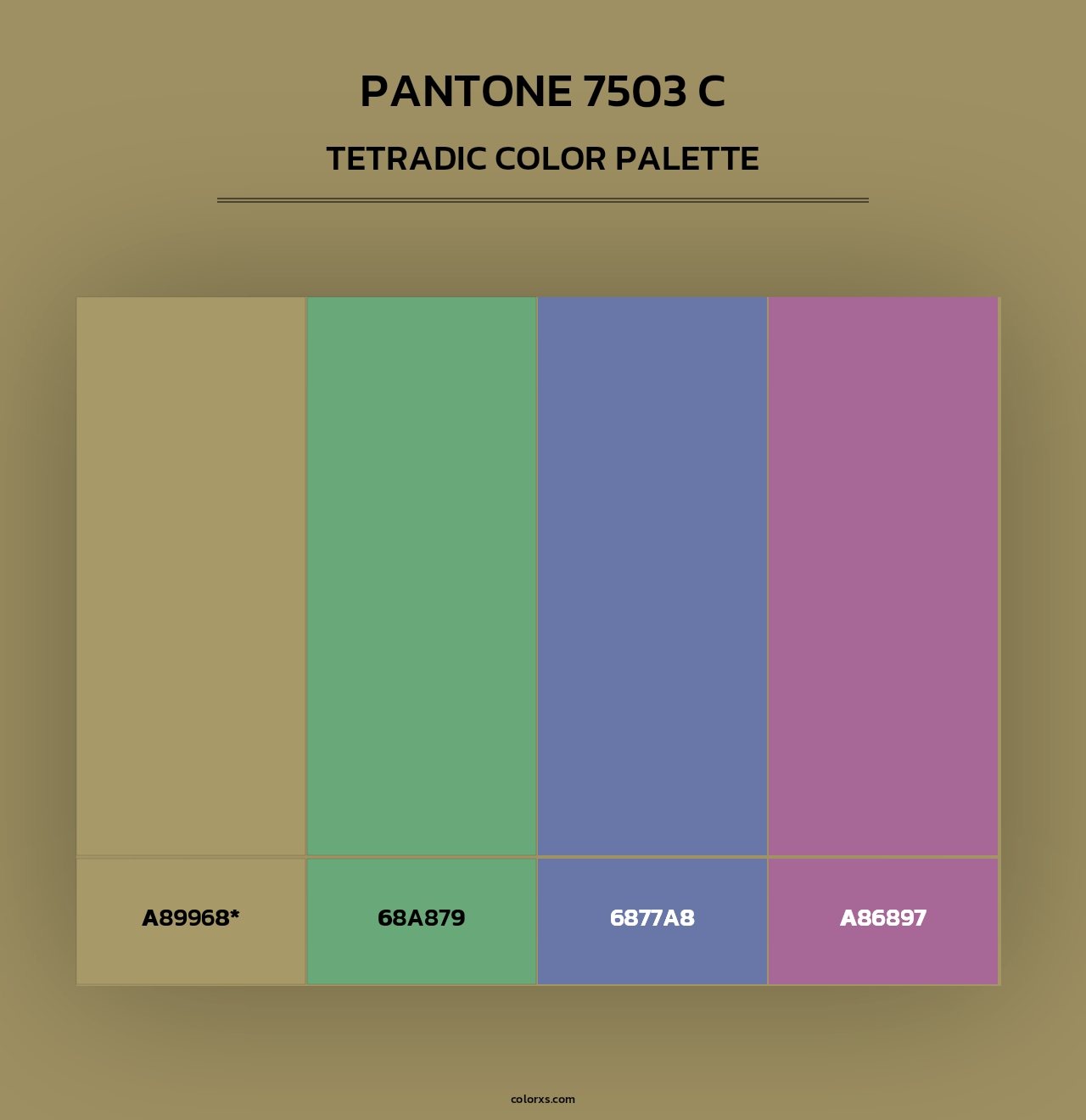 PANTONE 7503 C - Tetradic Color Palette