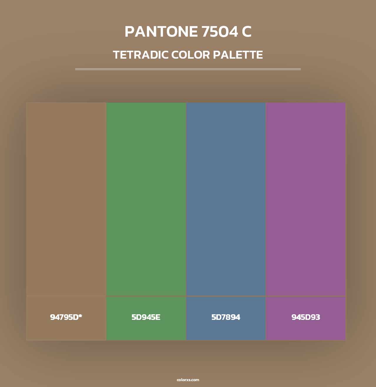 PANTONE 7504 C - Tetradic Color Palette