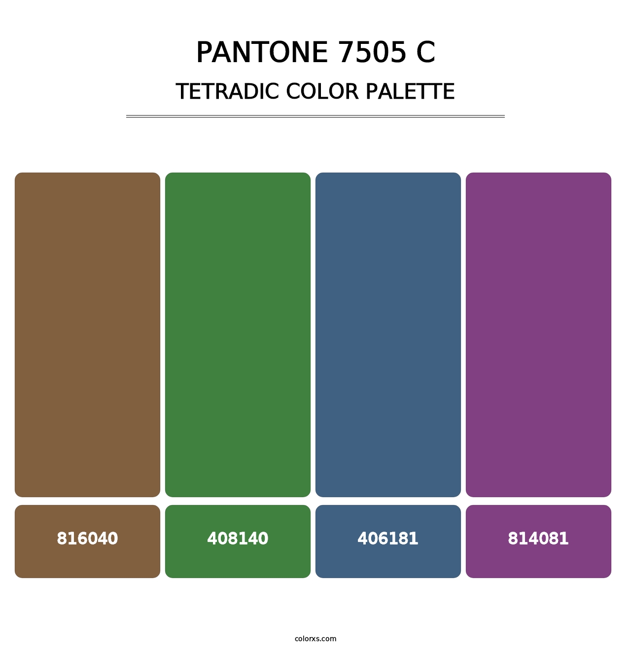 PANTONE 7505 C - Tetradic Color Palette