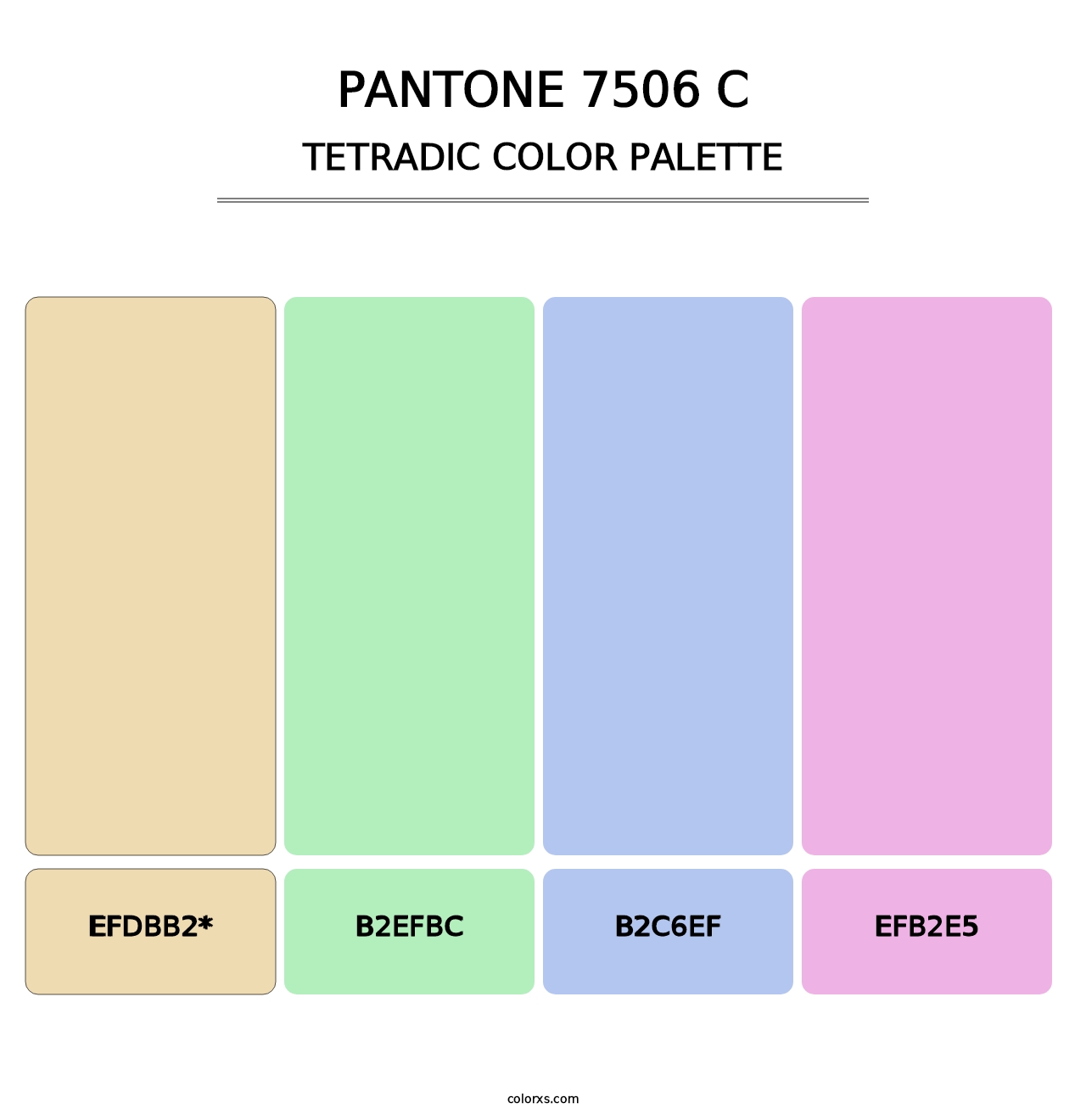 PANTONE 7506 C - Tetradic Color Palette