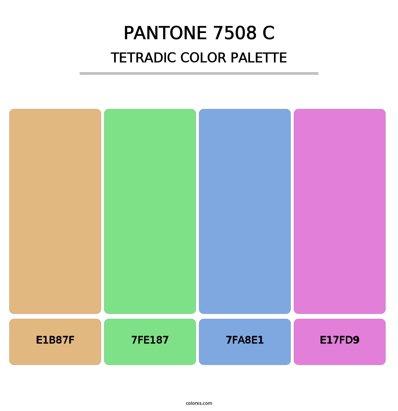 PANTONE 7508 C - Tetradic Color Palette