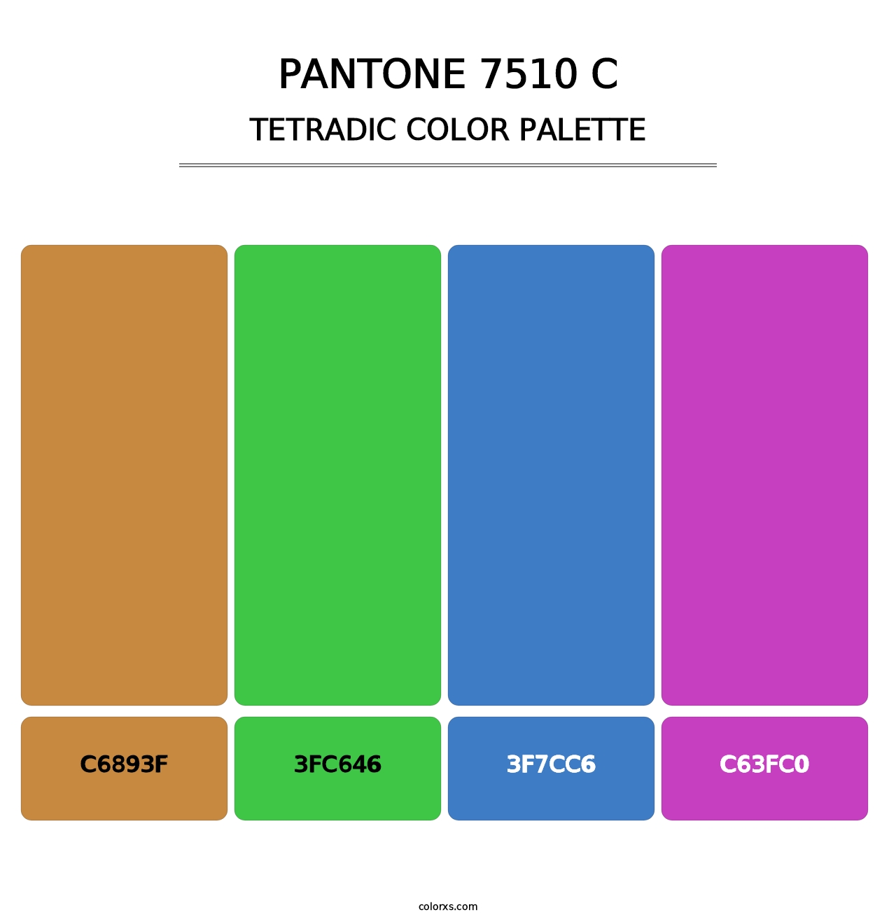 PANTONE 7510 C - Tetradic Color Palette