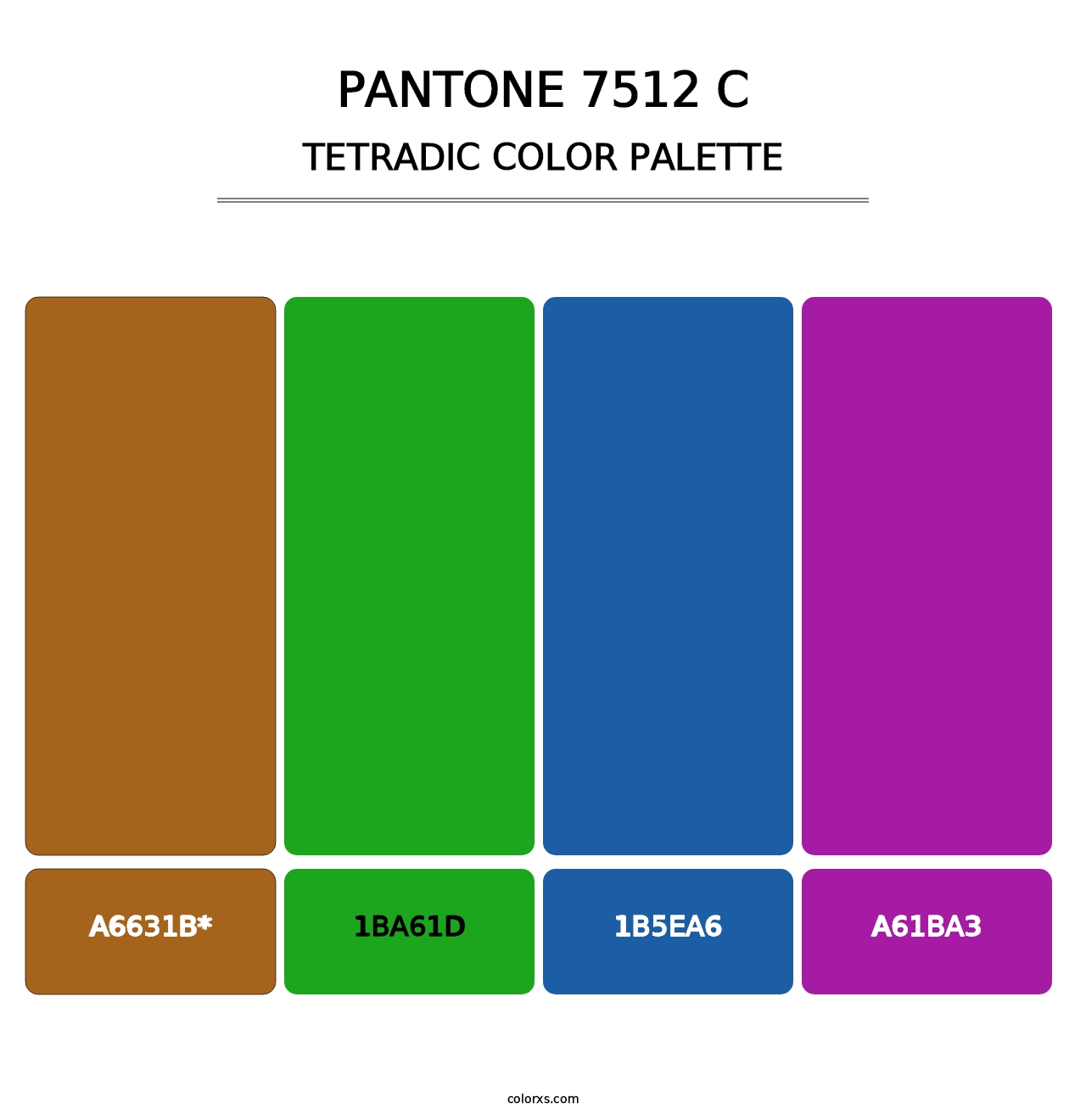 PANTONE 7512 C - Tetradic Color Palette