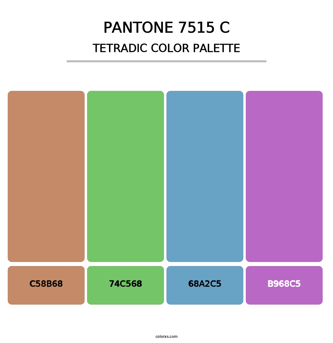 PANTONE 7515 C - Tetradic Color Palette