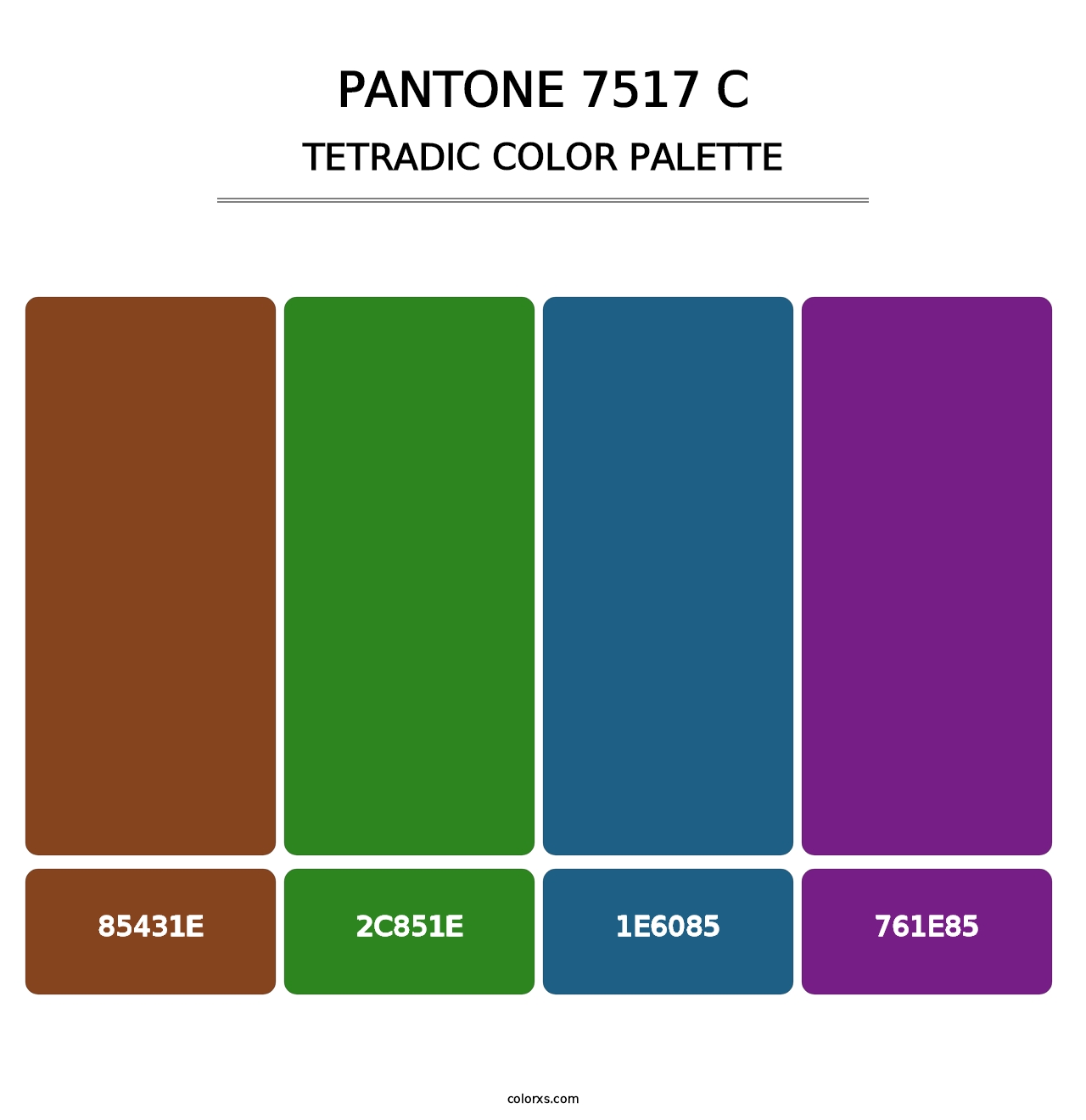 PANTONE 7517 C - Tetradic Color Palette